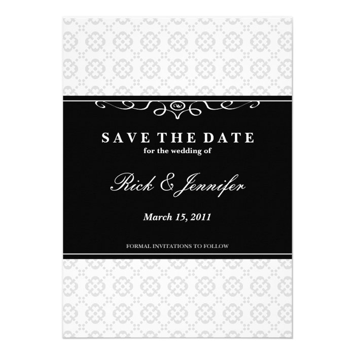 Elegant Save the Date Invitation (White)