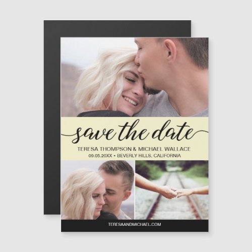 Elegant Save the Date Personalized Wedding Magne Magnetic Invitation