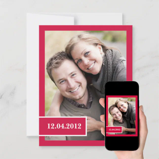 Elegant Save the Date Photo Announcement | Zazzle