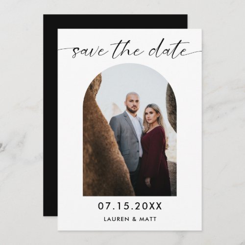 Elegant Save the Date Photo Arch Frame Simple
