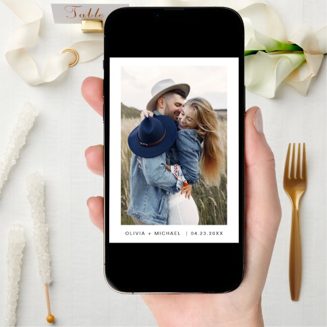 Elegant Save the Date Photo Minimalist (Front Digital)