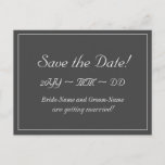[ Thumbnail: Elegant "Save The Date!" Postcard ]