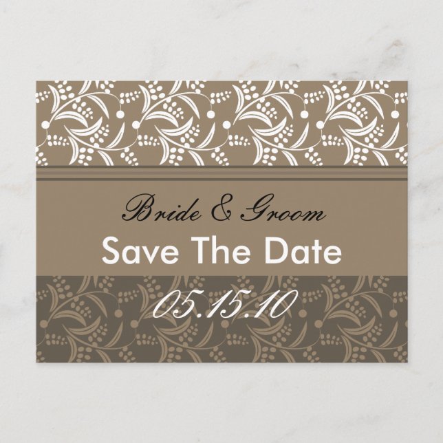 Elegant Save The Date Postcards (Front)