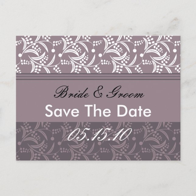 Elegant Save The Date Postcards (Front)