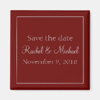 Elegant Save the Date Red and Gray