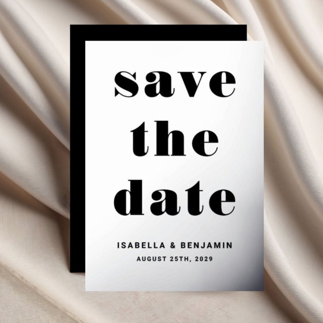 Elegant Save The Date Silver Foil Invitation (Elegant Save The Date Silver Foil Invitation)