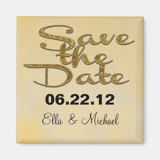 Elegant Save the date Spring  Magnet (Front)