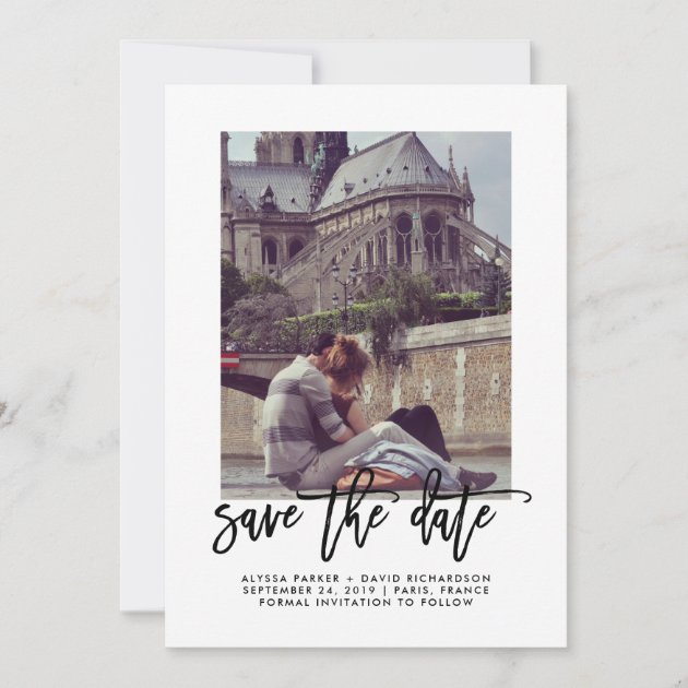 Elegant Save The Date | Typography And Photo
