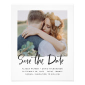 Elegant Save the Date | Typography Photo Budget Flyer (Front)
