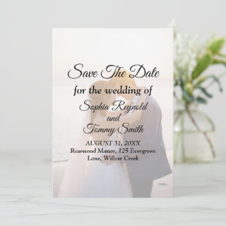 Elegant Save the Date Wedding Invitation Card 