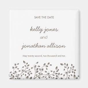 Elegant Save the Date Wedding Magnet