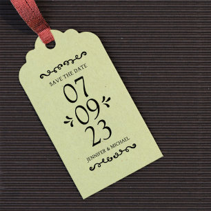 Elegant Save the Date Wedding  Rubber Stamp