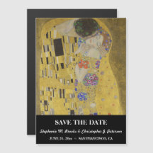 Elegant Save the Date with "The Kiss" Version 1