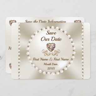 Elegant Save the Dates, Personalized Wedding Invitation