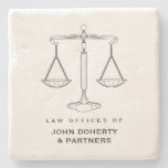 Elegant Scales Of Justice | Law Gifts Stone Coaster at Zazzle