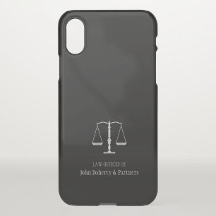 Elegant Scales of Justice Lawyer iPhone X Case