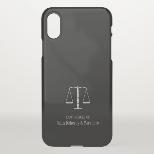 Elegant Scales of Justice  Lawyer iPhone X Case