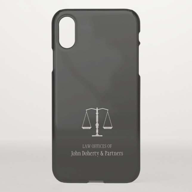 Elegant Scales of Justice | Lawyer Uncommon iPhone Case (Back)
