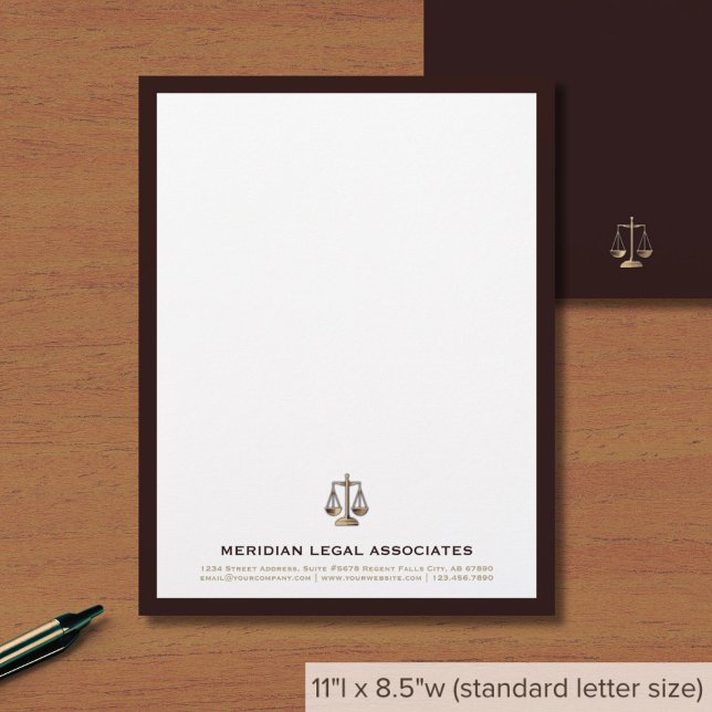 Elegant Scales of Justice Logo Letterhead (Creator Uploaded)