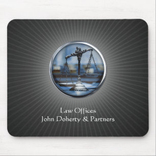 Elegant Scales of Justice Mouse Pad