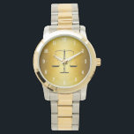 Elegant Scales of Justice Symbol | Best Gifts Watch<br><div class="desc">Stylish watch with elegant scales of justice symbol with graphic golden background.
Perfect gift for lawyers,  attorneys and other legal professions.</div>
