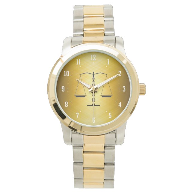 Elegant Scales of Justice Symbol | Best Gifts Watch (Front)