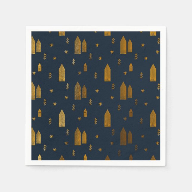 Elegant Scandinavian Christmas Napkins (Front)