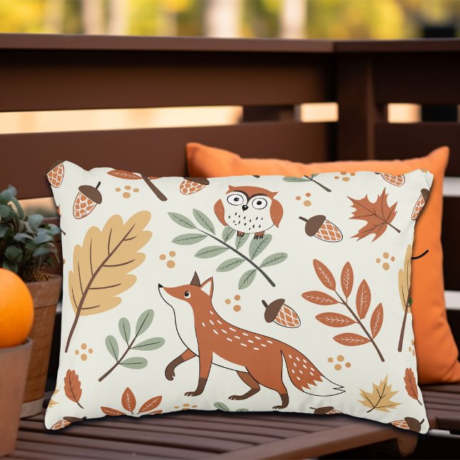 Elegant Scandinavian Fall Pattern Accent Pillow (Creator Uploaded)