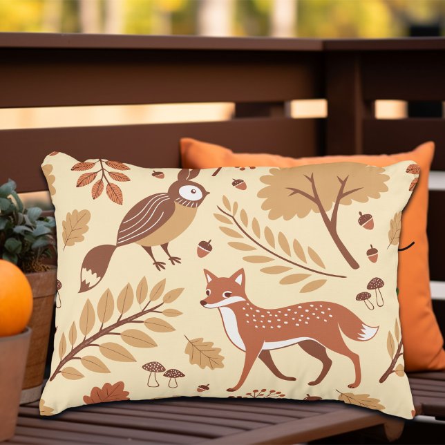 Elegant Scandinavian Fall Pattern Accent Pillow (Creator Uploaded)