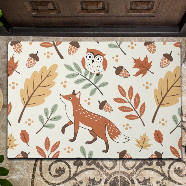 Elegant Scandinavian Fall Pattern Doormat (Creator Uploaded)