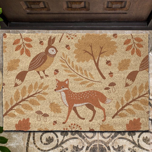 Elegant Scandinavian Fall Pattern Fiber Doormat (Creator Uploaded)