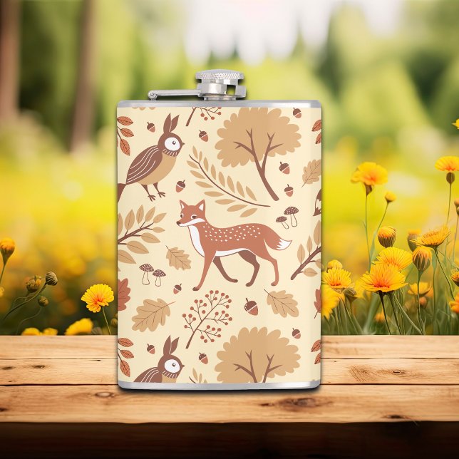 Elegant Scandinavian Fall Pattern Flask (Creator Uploaded)