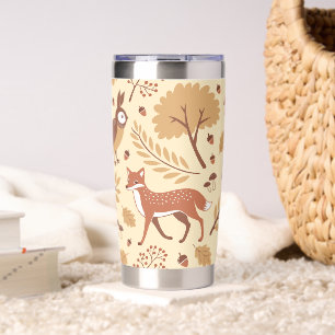 Elegant Scandinavian Fall Pattern Insulated Tumbler