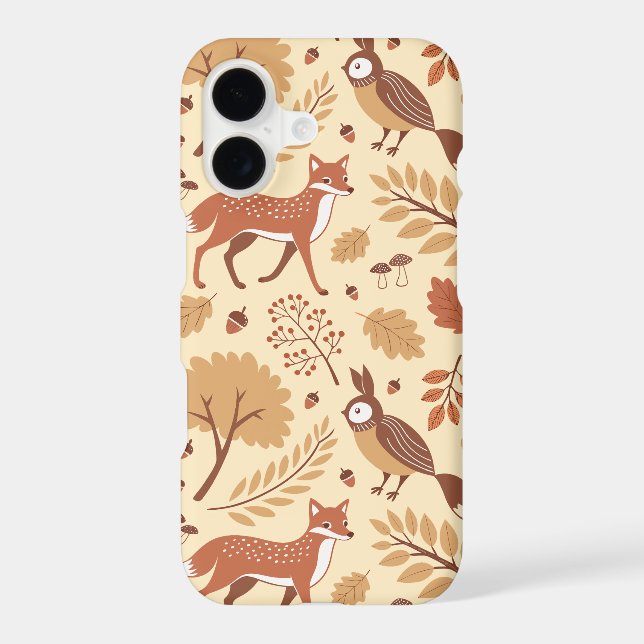 Elegant Scandinavian Fall Pattern iPhone Case (Back)