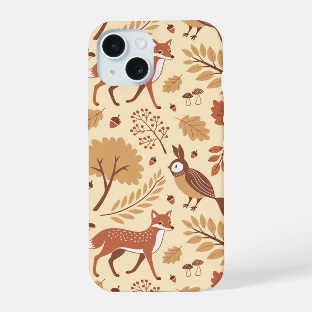 Elegant Scandinavian Fall Pattern Iphone Case (Back)