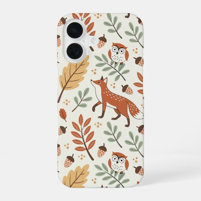 Elegant Scandinavian Fall Pattern Iphone Case (Back)