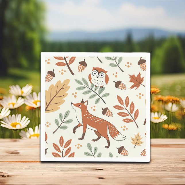 Elegant Scandinavian Fall Pattern Napkins (Creator Uploaded)