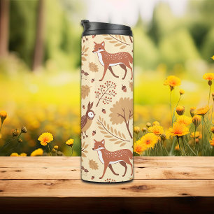 Elegant Scandinavian Fall Pattern Thermal Tumbler