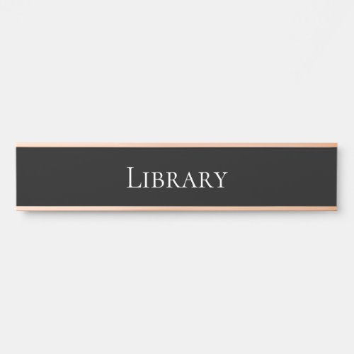 Elegant School Library Door Sign