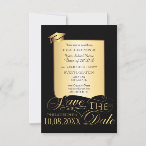 Elegant School Reunion Design Invitation