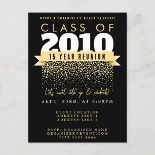 Elegant School Reunion Design Invitation Postcard