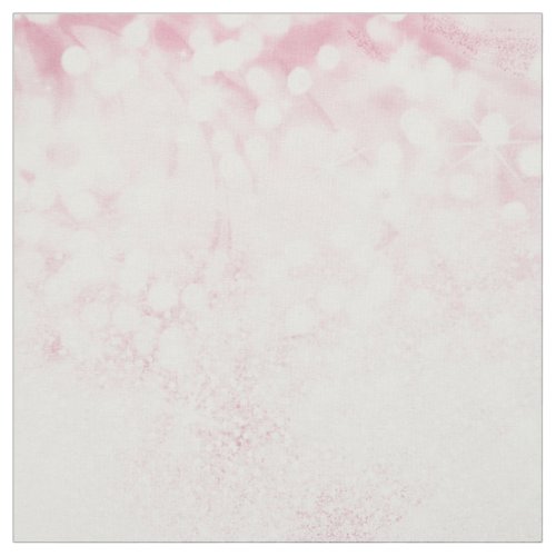 Elegant Scintillant Pink Glitter bokeh Sparkles Fabric