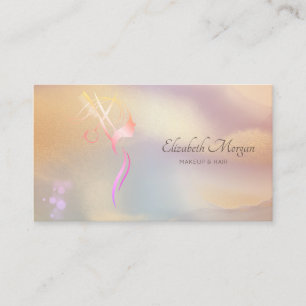 Elegant Scissors Hairdresser Colorful Business Card