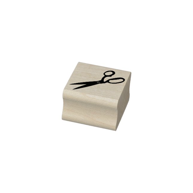   Elegant Scissors Hairdresser Personal Stationery Rubber Stamp (Stamp)