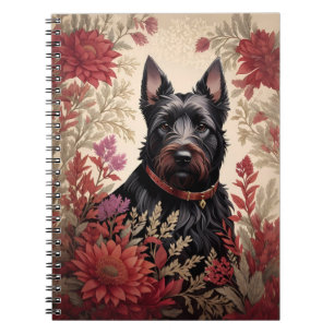 Elegant Scottish Terrier Dog Portrait  Notebook