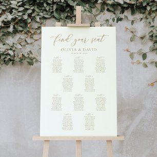 Elegant Script 10 Tables Welcome Seating Chart Foam Board