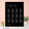 Elegant Script 12 table Seating Chart Acrylic Sign