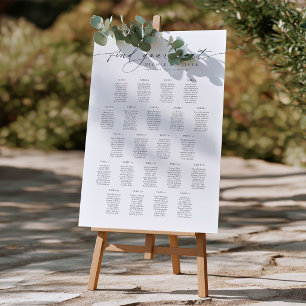Elegant Script 22 Tables Welcome Seating Chart