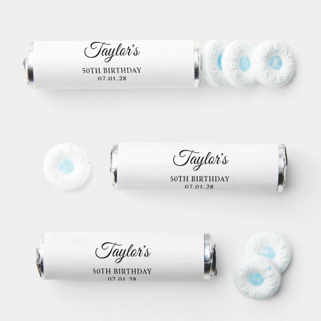 Elegant Script 50th Birthday Breath Savers® Mints (Assorted)