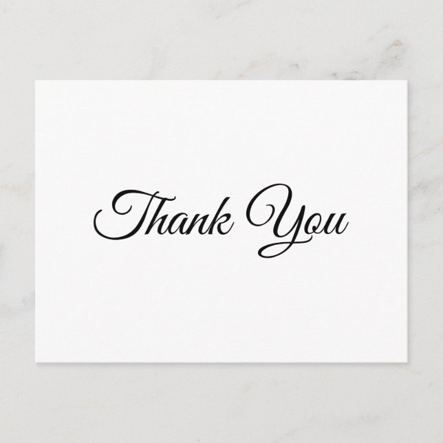 Elegant Script 50th Birthday Thank You Postcard (Front)